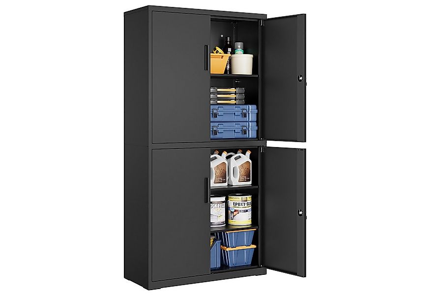 SONGMICS Aktenschrank Mehrzweckschrank, Stahl-Aufbewahrungsschrank, 5 Ebene günstig online kaufen