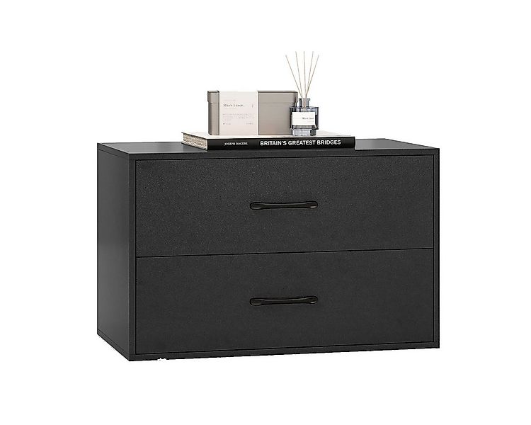 COSTWAY Nachtschrank 2 Schubladen, Schubladenschrank stapelbar, 60x34x38cm günstig online kaufen