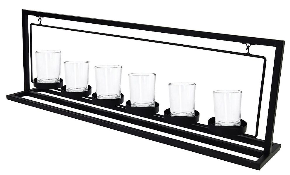 EDCO Kerzenständer Kerzenhalter aus schwarzem Metall günstig online kaufen