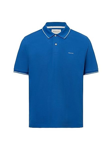 Gant Tipping Piqué Poloshirt Blau - Größe 3XL günstig online kaufen