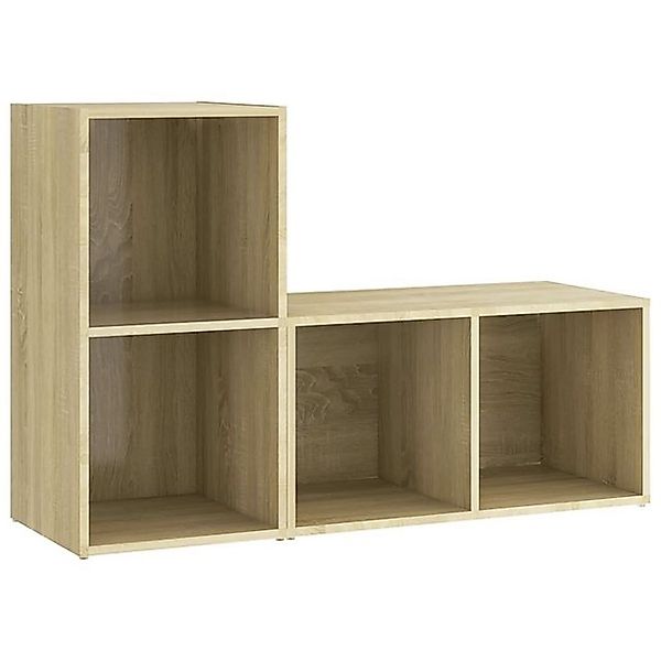 furnicato TV-Schrank TV-Schränke 2 Stk. Sonoma-Eiche 72x35x36,5 cm Holzwerk günstig online kaufen