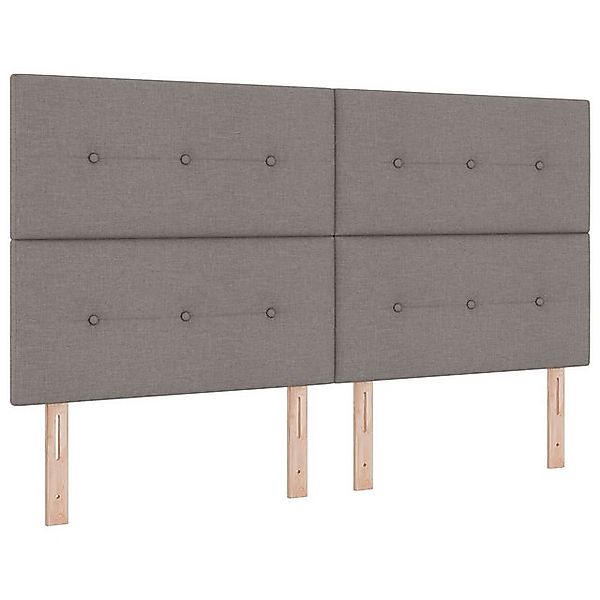 vidaXL Bett Boxspringbett mit Matratze Taupe Super King Stoff (1-tlg) günstig online kaufen