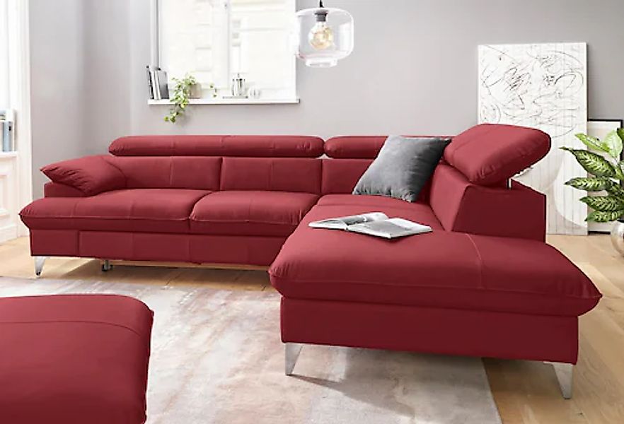 COTTA Ecksofa »Caluso L-Form«, mit Kopfteilverstellung, wahlweise mit Bettf günstig online kaufen