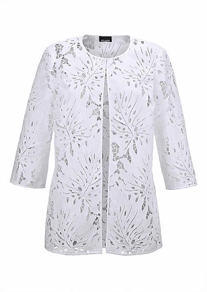 GOLDNER Langmantel "Weiße Jacke mit Blätterdessin" günstig online kaufen