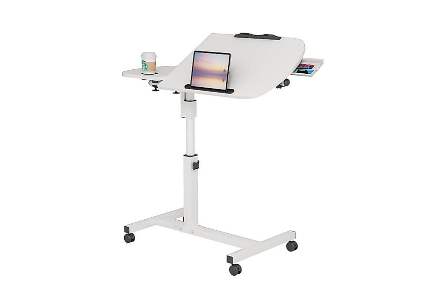 JEOBEST Computertisch Laptoptisch auf Rollen, Beistelltisch Höhenverstellba günstig online kaufen