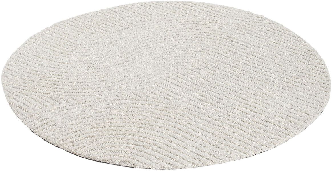 carpetfine Teppich "Holly Zen 3" rund 12 mm Höhe Hoch-Tief-Effekt, geometri günstig online kaufen