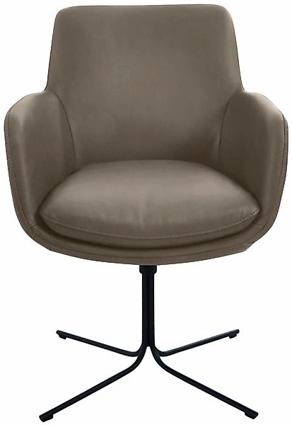 K+W Komfort & Wohnen Drehstuhl "Pego" () filigranem 4-Fuß-Gestell in schwar günstig online kaufen