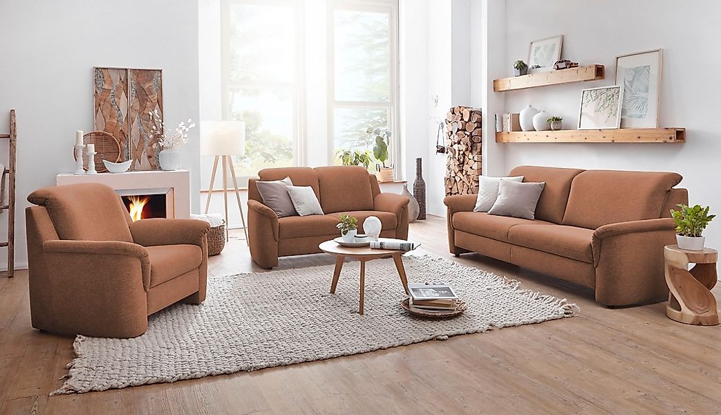 VILLA BECK Polstergarnitur »Garda«, (3 tlg.), Kopfteilverstellung, besteht günstig online kaufen