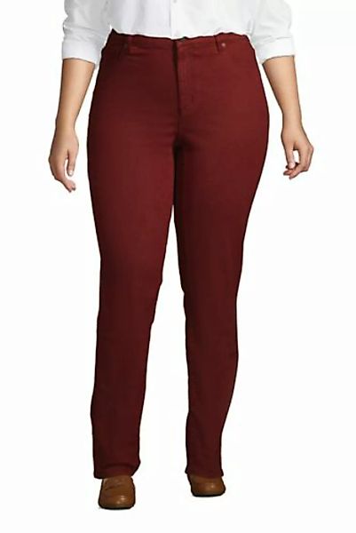 Straight Fit Öko Jeans Mid Waist in großen Größen, Damen, Größe: 48 32 Plus günstig online kaufen