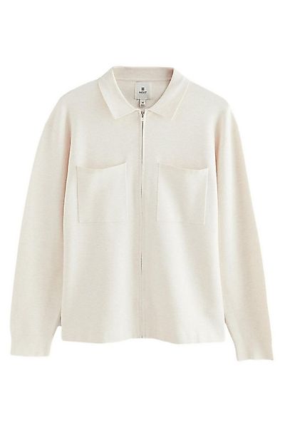 Next Strickjacke Regular Fit Hemdjacke mit Taschen + Reißverschluss (1-tlg) günstig online kaufen