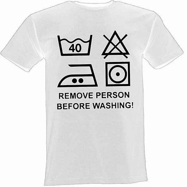 Lustige & Witzige T-Shirts T-Shirt T-Shirt Remove Person before Washing Fun günstig online kaufen
