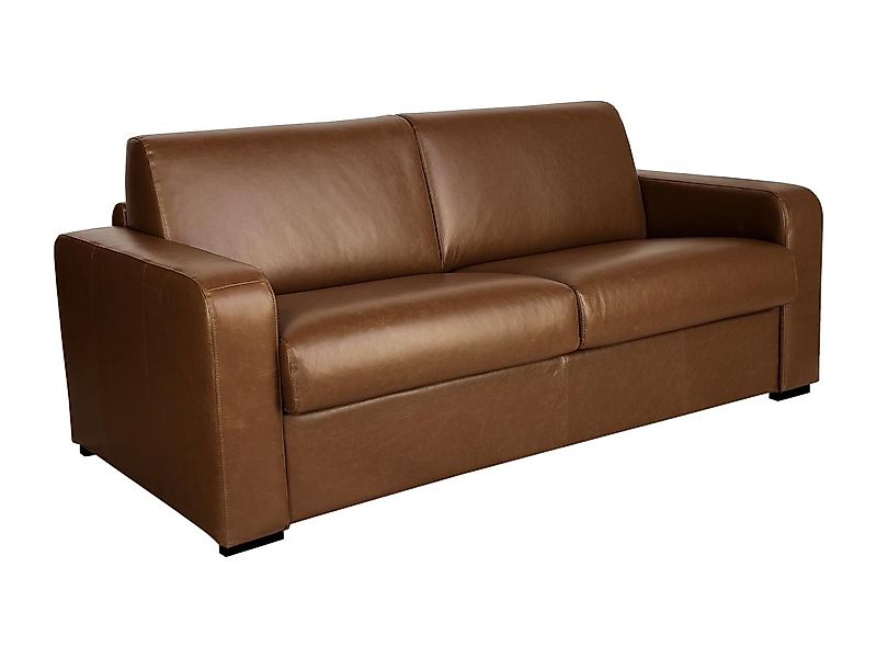 Schlafsofa mit Matratze 3-Sitzer - Matratze 13 cm - Büffelleder - Vintage-O günstig online kaufen