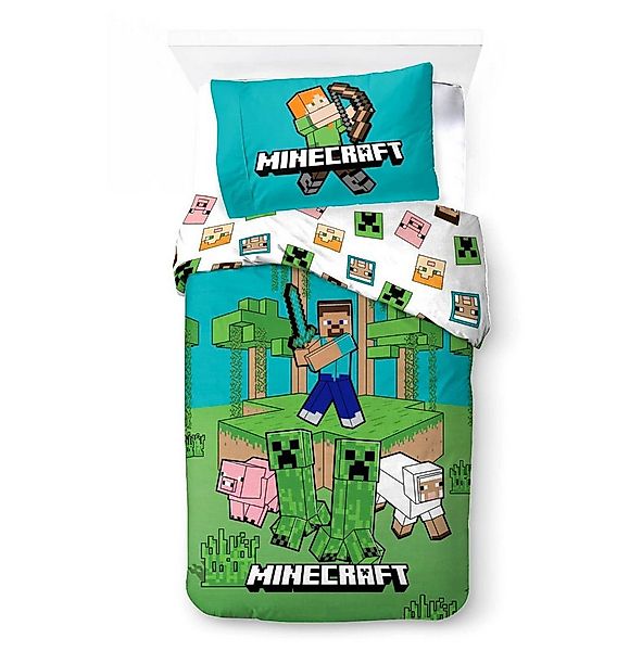 BrandMac Bettwäsche Minecraft - Wende-Bettwäsche-Set, Gaming 135x200 & 80x8 günstig online kaufen