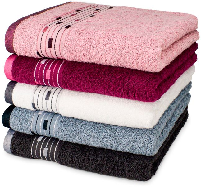 Möve for frottana Badetuch "Magic Uni" mit Bordüre aus kleinen Rechtecken günstig online kaufen