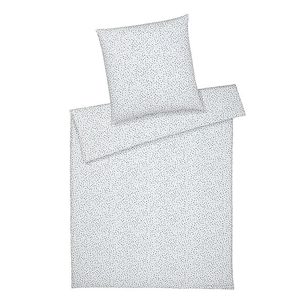 Elegante Flanell Bettwäsche Preppy 26016-2 Blümchen Blau Grün 135x200 günstig online kaufen