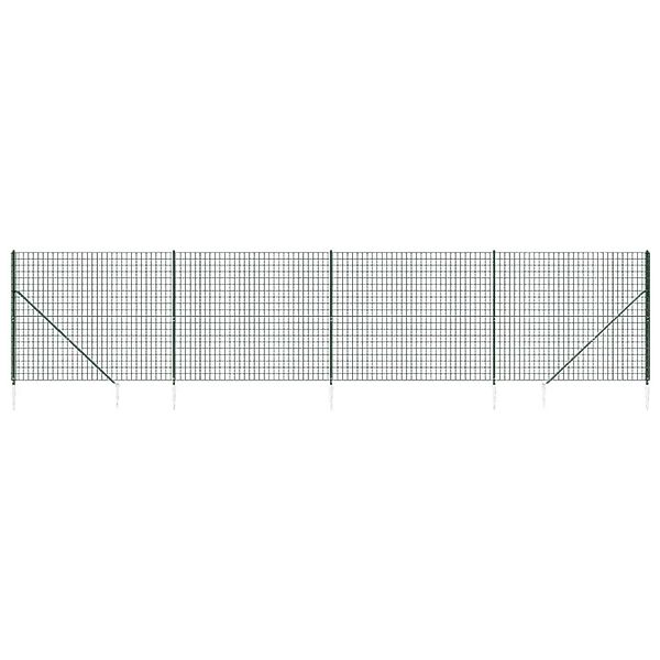 vidaXL Maschendrahtzaun mit Bodenhülsen Grün 2x10 m 154118 günstig online kaufen