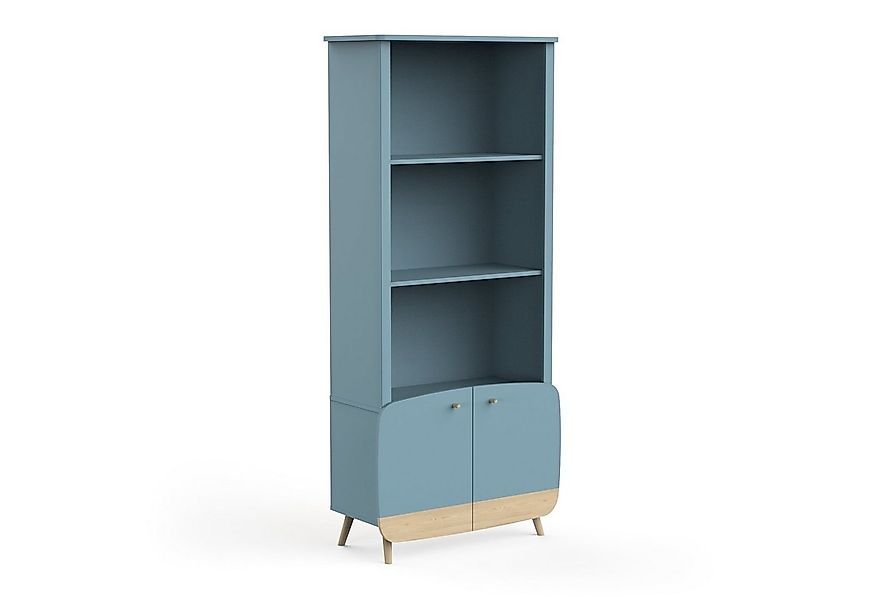 habeig Kinderregal Kinderschrank Kommode Bücherregal blau weiß Holz 177cm, günstig online kaufen