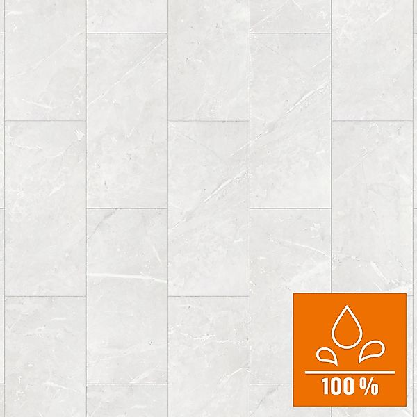 Classen Visio Grande Laminat 8 mm Wasserfest Granit Weiß günstig online kaufen