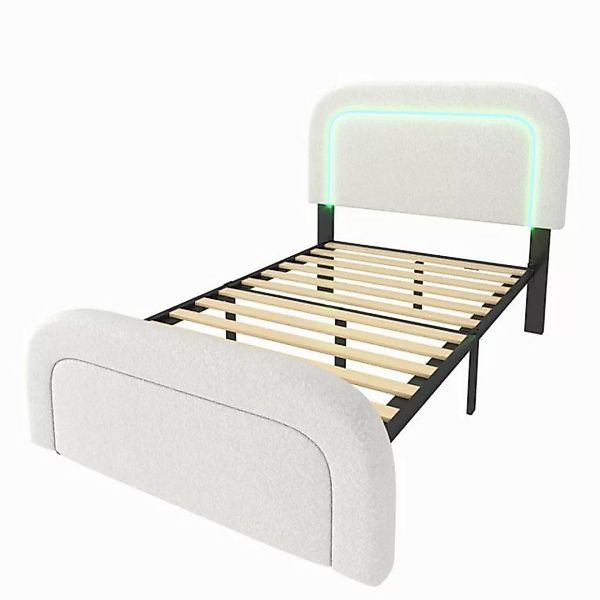 DOPWii Polsterbett 90x200cm Einzelbett mit USB Typ C Ladefunktion,LED-Beleu günstig online kaufen