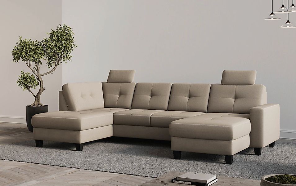 PLACES OF STYLE Wohnlandschaft "Varese" wahlweise mit Bettfunktion und Bett günstig online kaufen