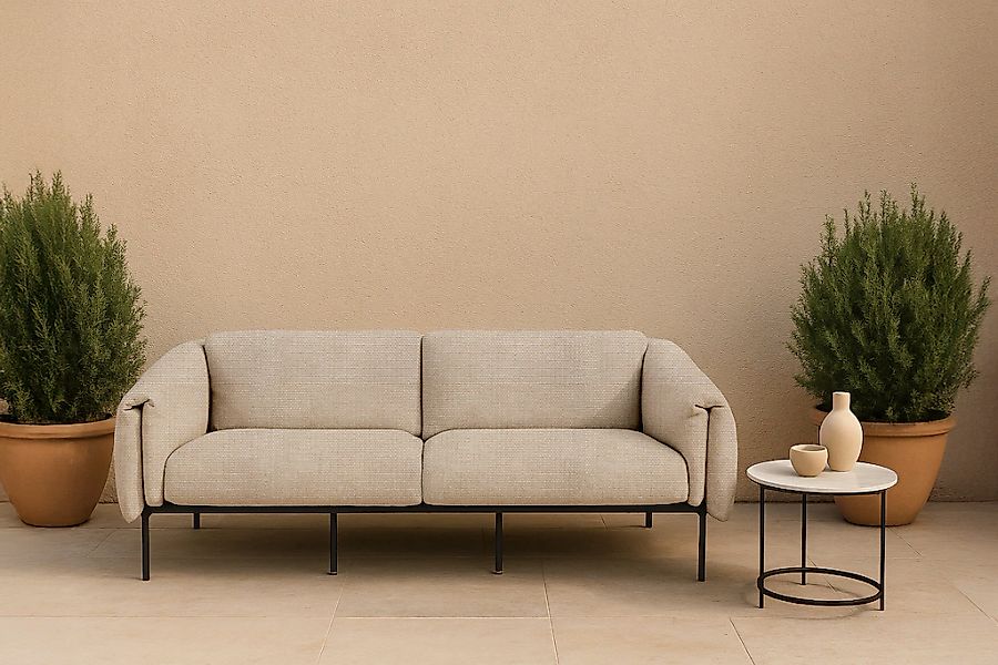 Home affaire 2-Sitzer "Lumi" Outdoor Gartensofa, wetterfeste Materialien, B günstig online kaufen