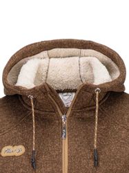 FirstB Kapuzenfleecejacke Damen Strickfleecemantel günstig online kaufen