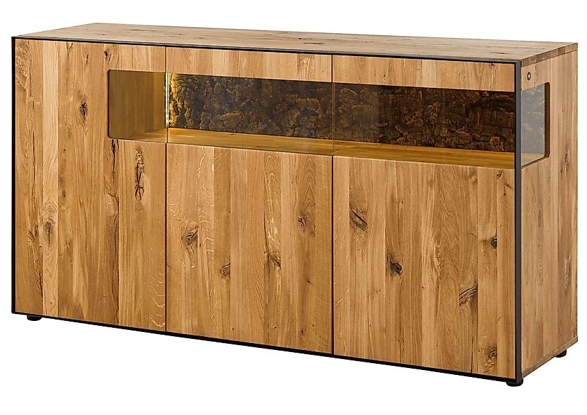 Massivmoebel24 Sideboard (Wildeiche 160x45x87 natur geölt günstig online kaufen