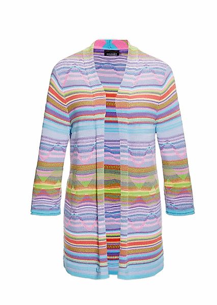 GOLDNER Strickjacke "Kurzgröße Abstrakt gemusterte Jaquardstrickjacke" Jacq günstig online kaufen