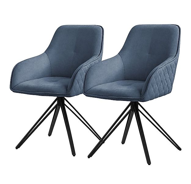 ML-DESIGN Polsterstuhl Esszimmerstuhl aus Textil Webstoff mit Metallbeine 3 günstig online kaufen