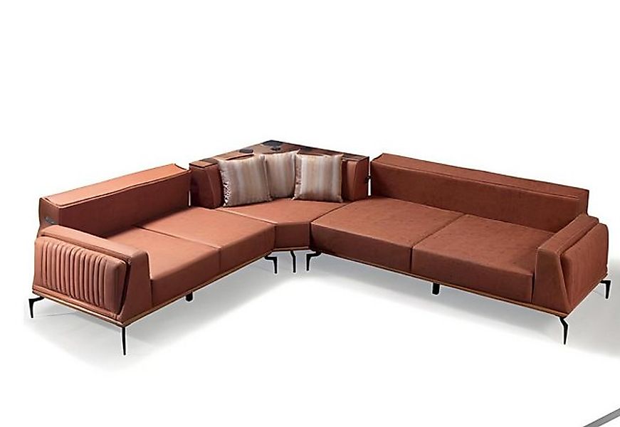 JVmoebel Ecksofa Braunes Ecksofa Designer Luxuriöses L-Form Sofa Möbel, 1 T günstig online kaufen