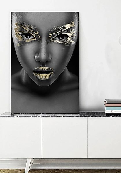 queence Acrylglasbild "Behdeti", Frau-Gemälde-Frau-Bilder von Frauen-Mode-M günstig online kaufen