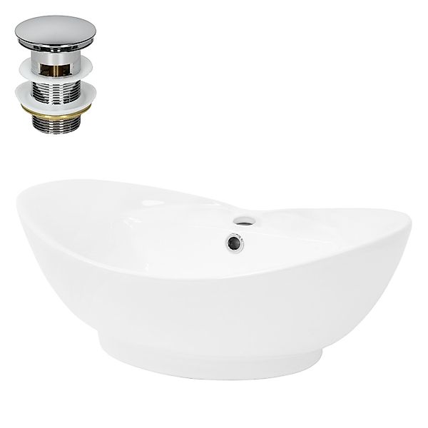 LuxeBath Waschbecken Aufsatzwaschbecken aus Keramik für günstig online kaufen