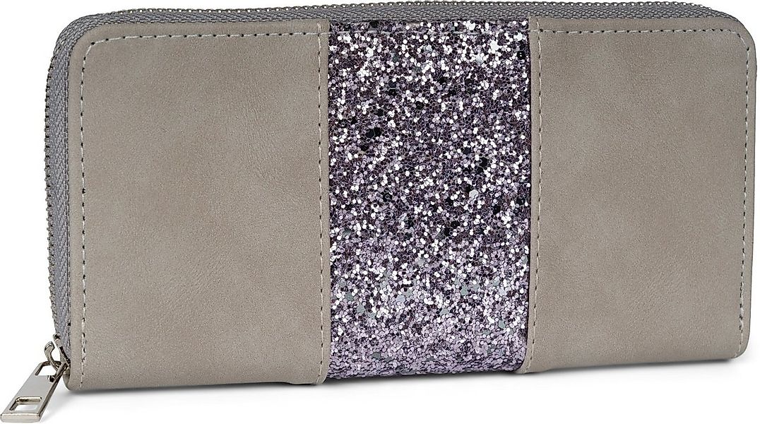 styleBREAKER Geldbörse Geldbörse mit Pailletten Streifen (1-tlg) günstig online kaufen