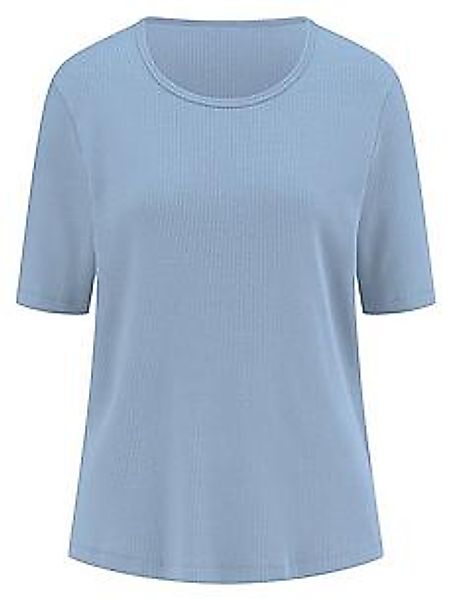 Shirt Rundhals-Ausschnitt Peter Hahn blau günstig online kaufen