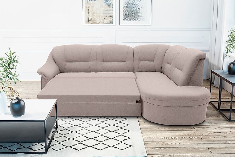 DOMO collection Ecksofa "Faenza für kleine Räume, Stellmaße 232,176cm, komf günstig online kaufen