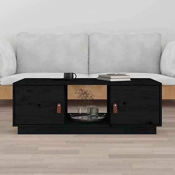 Vidaxl Couchtisch Schwarz 100x50x35 Cm Massivholz Kiefer günstig online kaufen