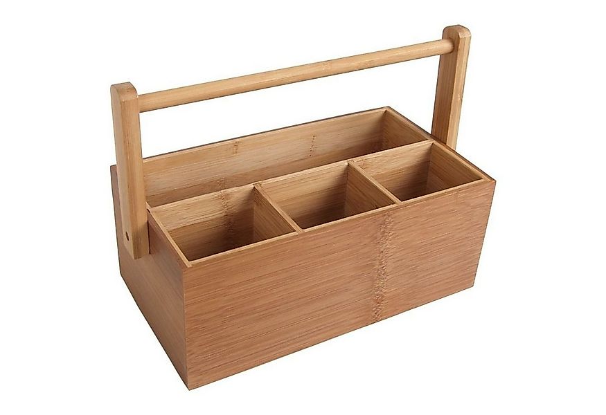 BURI Aufbewahrungsbox Bambus-Organizer Utensilienbox Stiftebox Besteckkaste günstig online kaufen