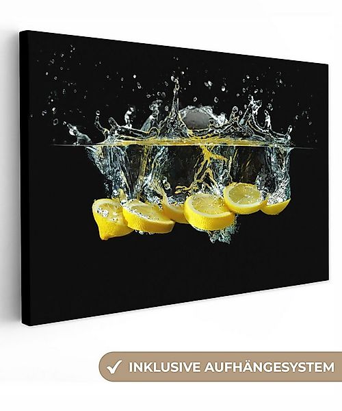 OneMillionCanvasses® Leinwandbild Zitrone - Frucht - Gelb - Stilleben - Was günstig online kaufen