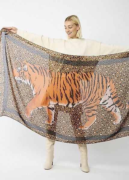 Codello Modeschal, (1-St), mit Leoparden-Muster und XL-Tiger günstig online kaufen