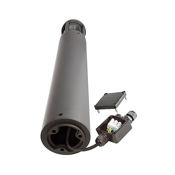 Wegeleuchte Facado II, Höhe 65 cm, grau/rauch, Ø 11 cm, IP65 günstig online kaufen