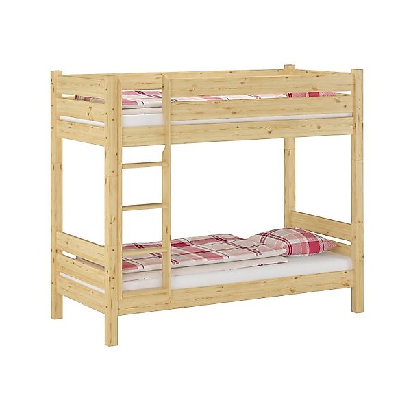 Erst-Holz Kurzes Breites Etagenbett 100 x 190 Kiefer Massiv Teilbare Nische günstig online kaufen