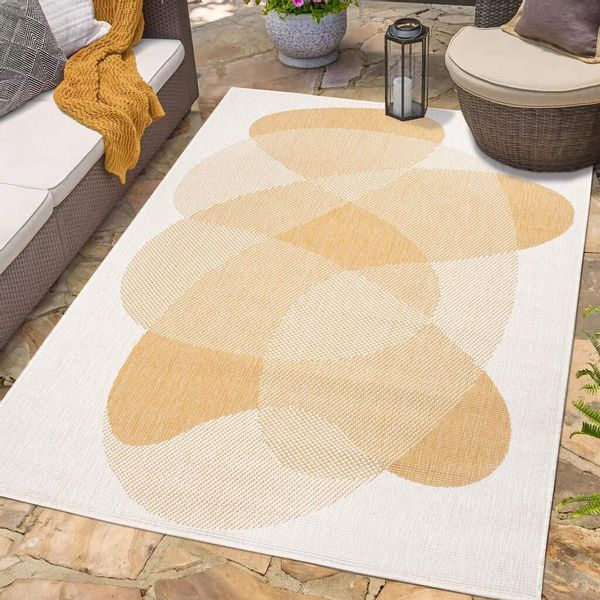 Carpet City Outdoorteppich "DUO RUG 5835" rechteckig 5 mm Höhe Wendeteppich günstig online kaufen