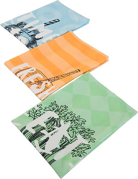 Egeria Geschirrtuch "HEALTH" 3x 40x60 cm günstig online kaufen