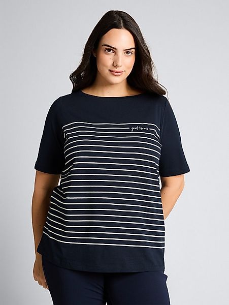 TOM TAILOR PLUS T-Shirt T-Shirt Plus Size - T-Shirt mit Streifenmuster günstig online kaufen