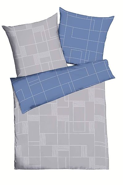 Kaeppel Wendebettwäsche 240x220cm Uptown Blau Rot günstig online kaufen