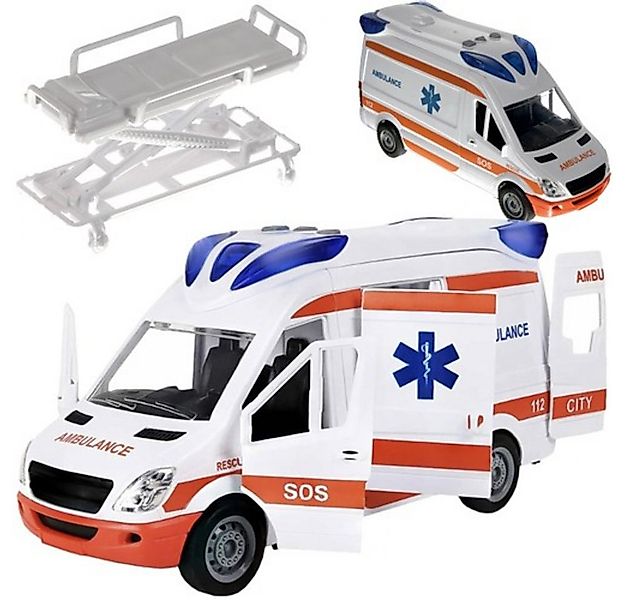 KRUZZEL Spielzeug-Krankenwagen Spielzeugauto Krankenwagen, (Set, 1-tlg., fa günstig online kaufen