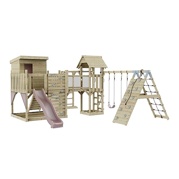 OutdoorToys Spielturm Lars mit Kinderschaukel Altrosa günstig online kaufen
