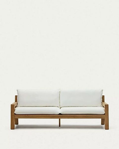 Natur24 Sofa 3-Sitzer-Sofa Forcanera 211x 69 x 90 cm weiß braun Sitzgelegen günstig online kaufen