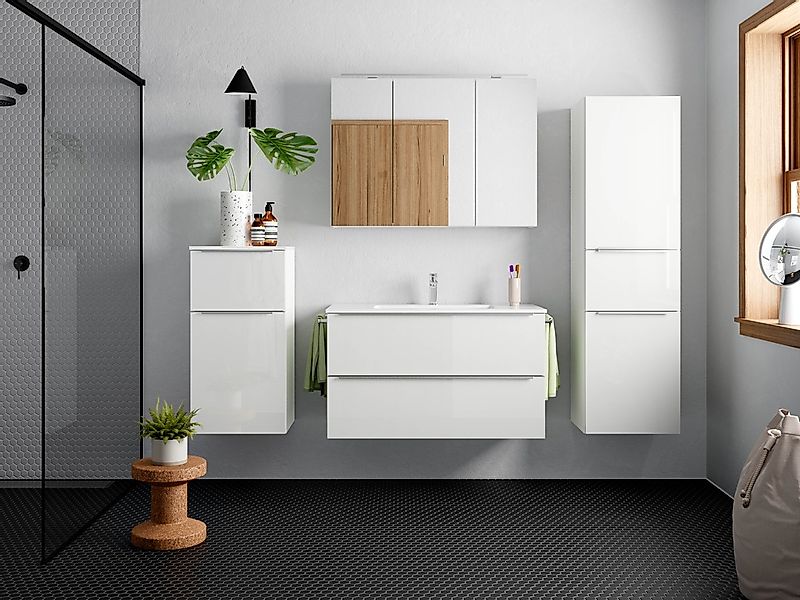 nobilia® Badmöbel-Set »Levere«, (2 St., vormontiert, mit Soft-Close), inkl. günstig online kaufen
