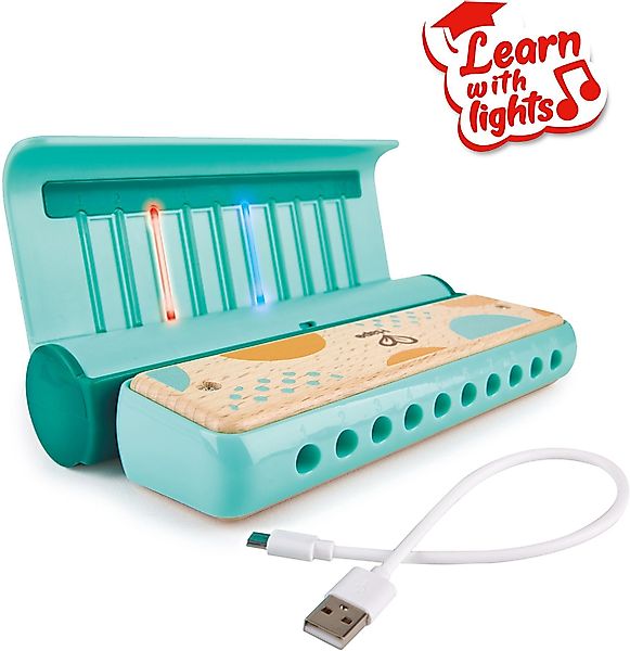 Hape Spielzeug-Musikinstrument Leuchtende Lern-Harmonica günstig online kaufen